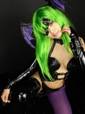 [Cosplay]  Darkstalkers  Morrigan with great body in latex(50)